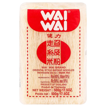 Kjøp WaiWai Oriental Style Instant Vermicelli Risnudler, 500g på nett - Fodda.no Asiatiske nettbutikk