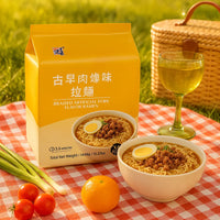 Kjøp Wu-Mu Braised Artificial Pork Flavor Ramen 4-pack, 348g på nett - Fodda.no Asiatiske nettbutikk