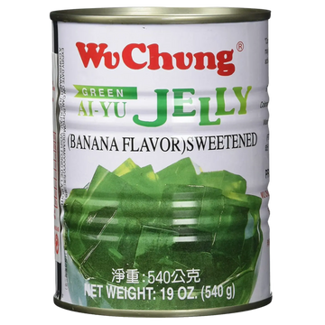 Kjøp WuChung Grønn Ai-Yu Gelé med Banansmak (Søtet), 540g på nett - Fodda.no Asiatiske nettbutikk