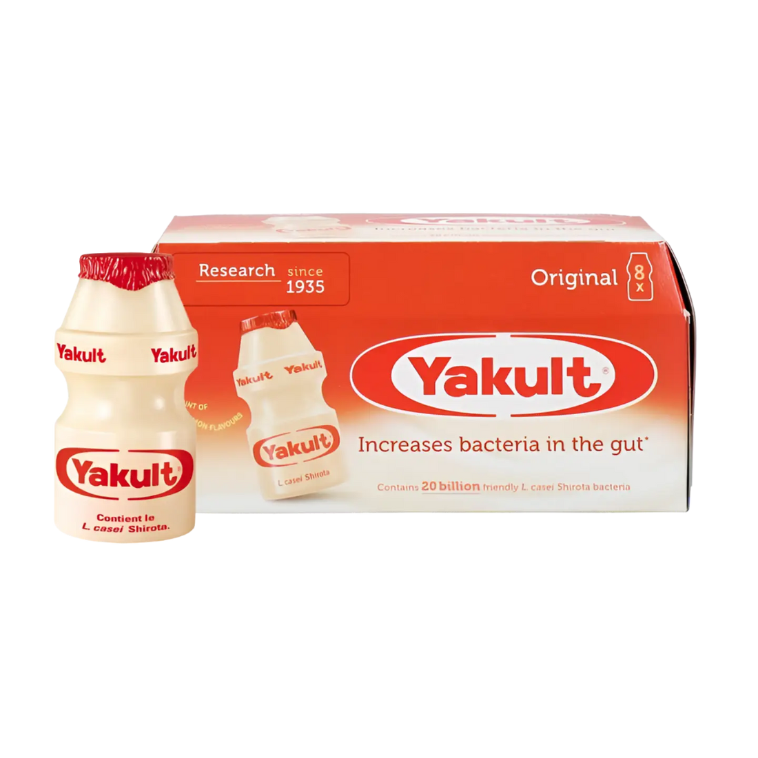 Kjøp Yakult Yogurt Milk Original, 8x65ml (520ml) på nett - Fodda.no Asiatiske nettbutikk