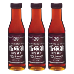 Kjøp Yeo’s 100% Ristet Sesamolje, 3x375ml på nett - Fodda.no Asiatiske nettbutikk