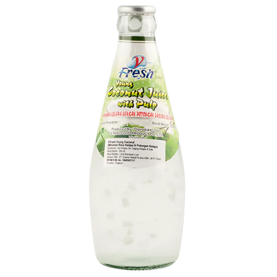 Kjøp Young Coconut Drink with Pulp - V-Fresh, 290ml på nett - Fodda.no Asiatiske nettbutikk