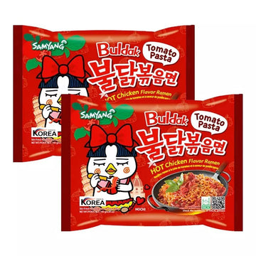 Kjøp Samyang Buldak Hot Chicken Ramen Tomato Pasta, 2x145g - Fodda.no.