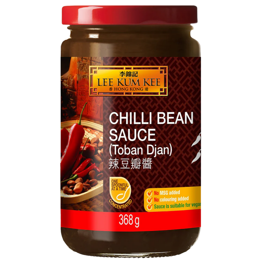 Kjøp Lee Kum Kee Chilli Bean Hot Sauce (Toban Djan), 368g - Fodda.no