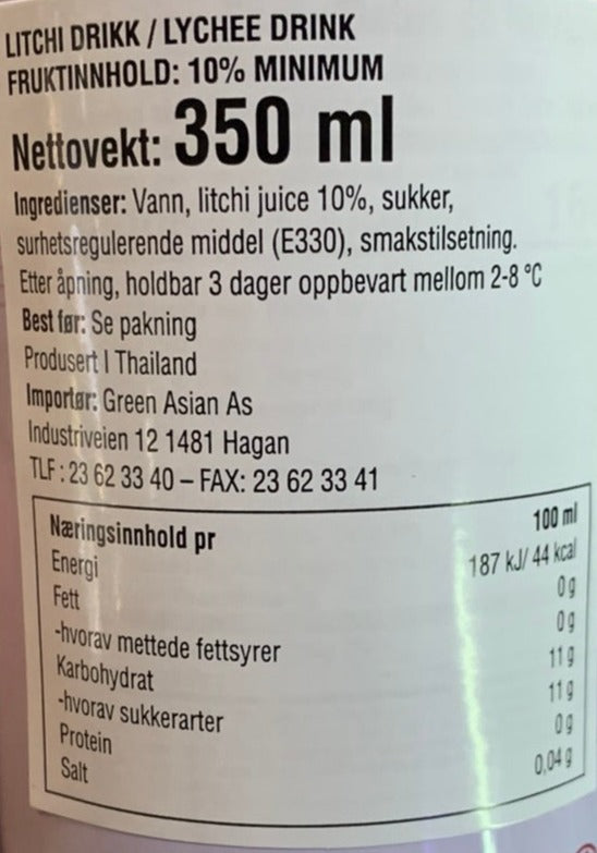 Kjøp Lychee Drink - Foco, 350ml - Fodda.no Asiatisk Nettbutikk - Rask levering i hele Norge