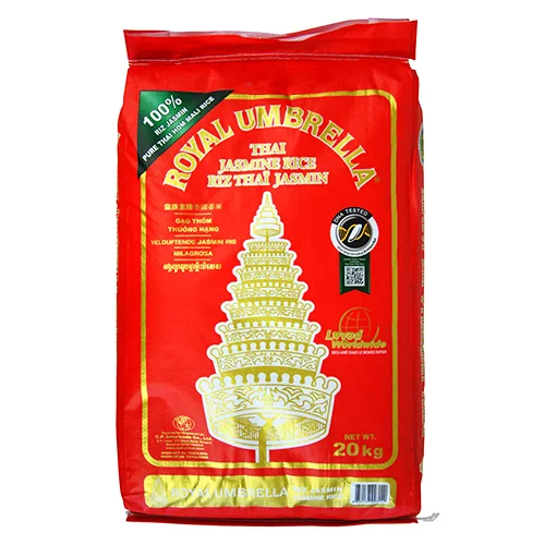 Kjøp Thai Jasmine Rice - Royal Umbrella, 20kg - Fodda.no Asiatisk Nettbutikk - Rask levering i hele Norge