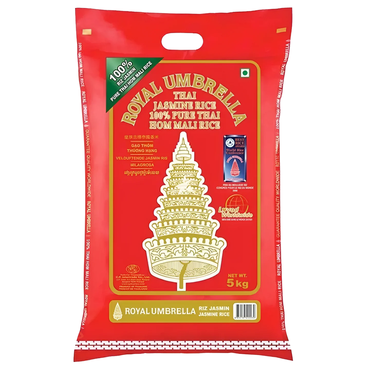 Kjøp Thai Jasmine Rice - Royal Umbrella, 5kg - Fodda.no Asiatisk Nettbutikk - Rask levering i hele Norge