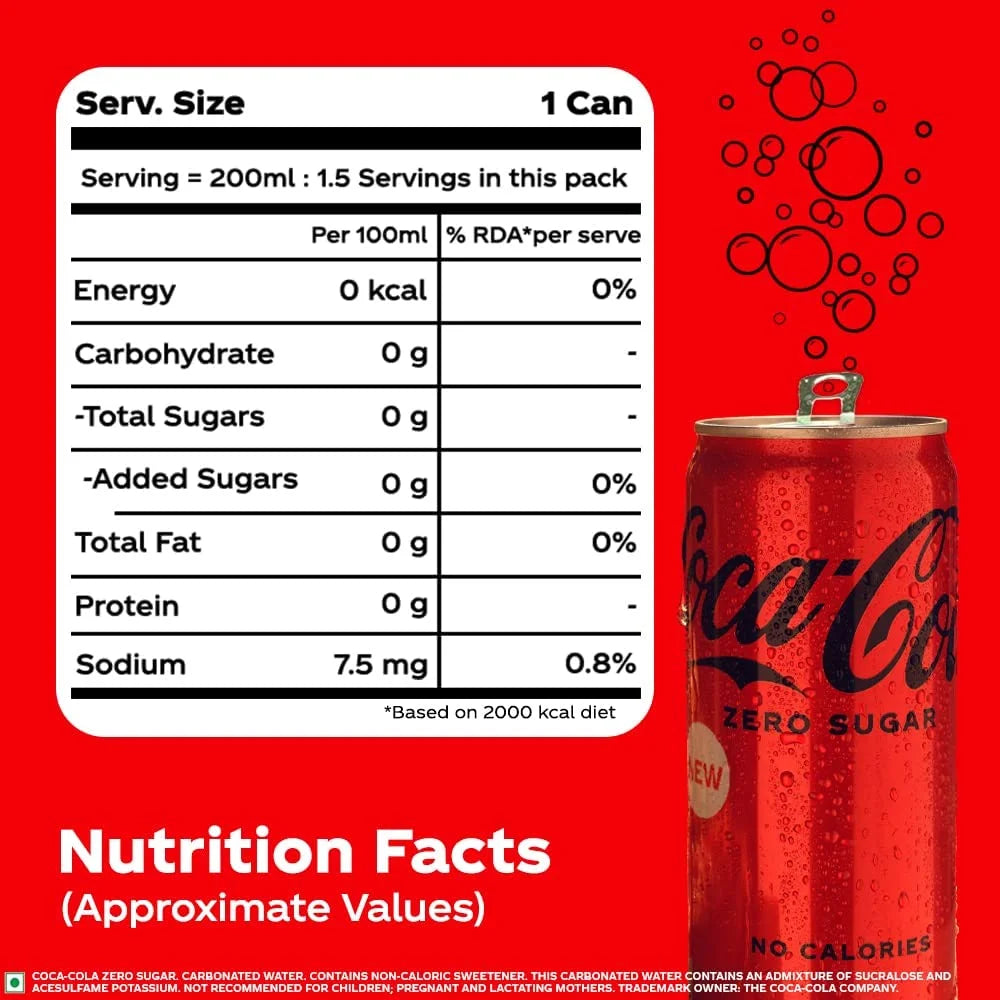 Kjøp Coca Cola Zero Sugar, 300ml - Fodda.no Asiatisk Nettbutikk - Rask levering i hele Norge