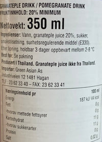 Kjøp Pomegranate Drink - Foco, 350ml - Fodda.no Asiatisk Nettbutikk - Rask levering i hele Norge