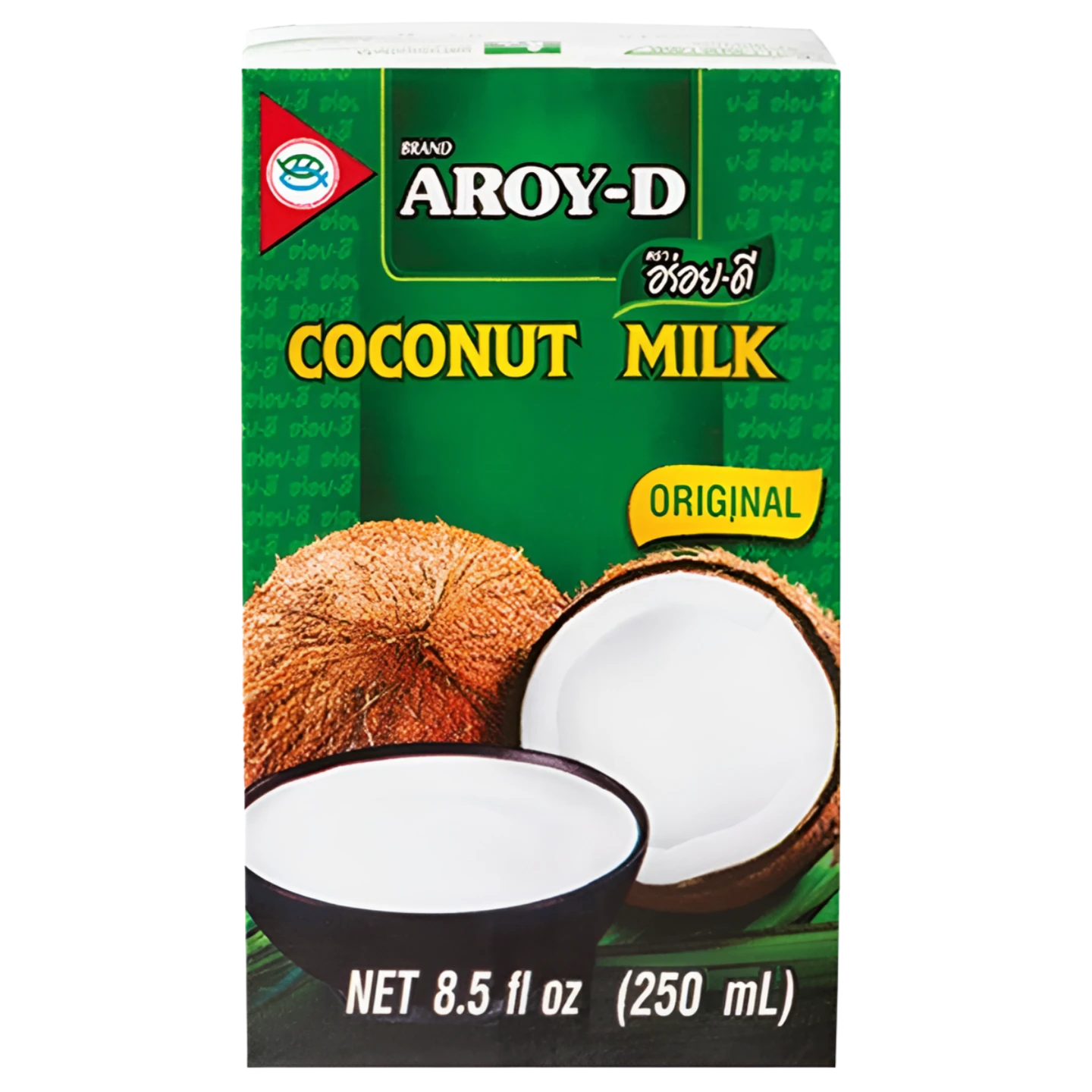 Kjøp Aroy-D Coconut Milk Original, 250ml på nett - Fodda.no Asiatiske nettbutikk