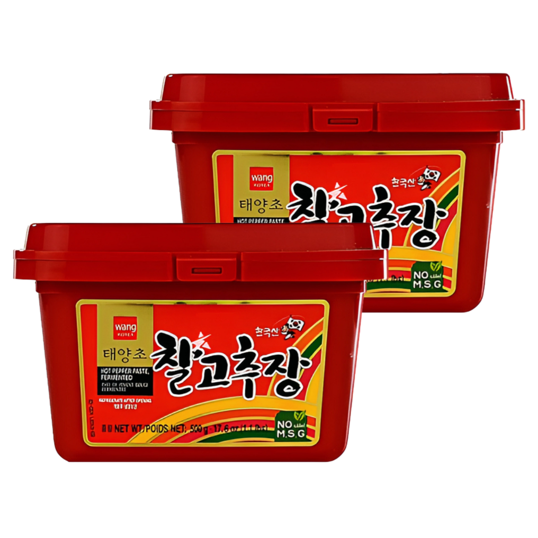 Kjøp Korean Gochujang Hot Pepper Paste Fermented - Wang, 2x500g på nett - Fodda.no Asiatisk Nettbutikk - Rask levering i hele Norge