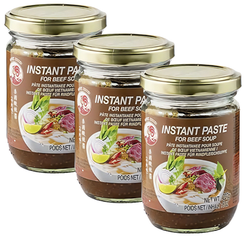 Kjøp Cock Brand Instant Paste for Beef Soup, 3x227g - Fodda.no Asiatisk Nettbutikk - Rask levering i hele Norge