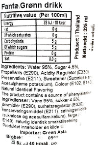 Kjøp Green Drink - Fanta, 325ml - Fodda.no Asiatisk Nettbutikk - Rask levering i hele Norge