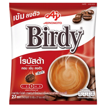 Kjøp BIRDY 3-in-1 Robusta Instant Coffee 27-Sachets, 27x15g (405g) på nett - Fodda.no Asiatiske nettbutikk