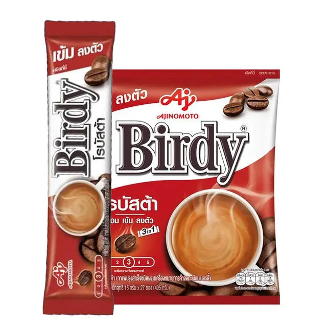 Kjøp BIRDY 3-in-1 Robusta Instant Coffee 27-Sachets, 27x15g (405g) på nett - Fodda.no Asiatiske nettbutikk