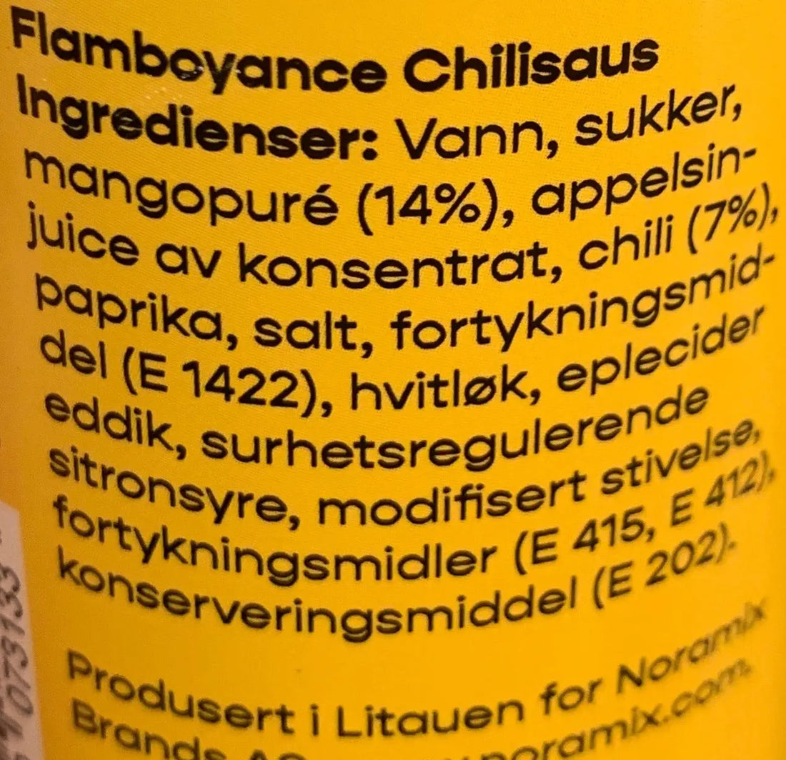 Kjøp Caribbean Hot Sauce Tangy Mango Chili - Flamboyance, 190ml på nett - Fodda.no Asiatiske nettbutikk