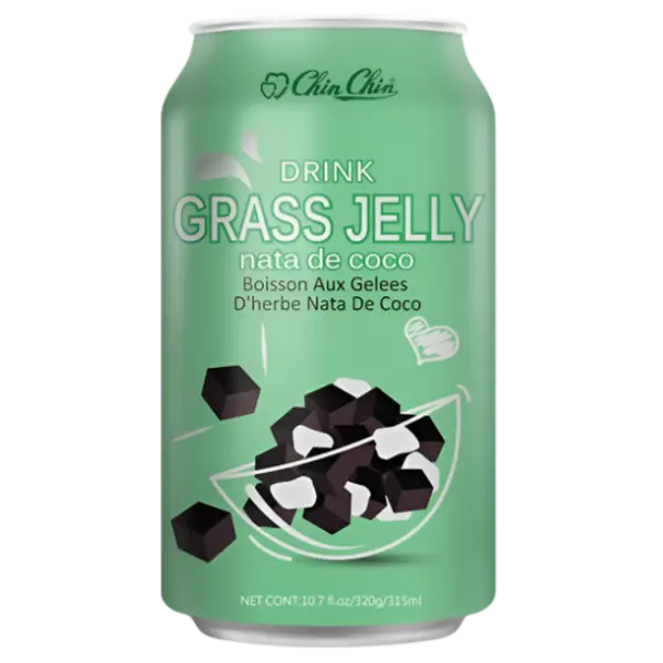 Kjøp Chin Chin Grass Jelly Drink with Nata de Coco, 315ml på nett - Fodda.no Asiatiske nettbutikk