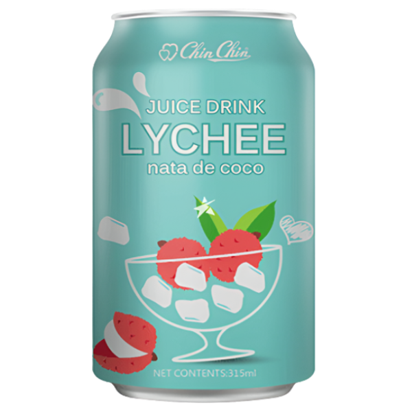 Kjøp Chin Chin Lychee Juice Drink with Nata de Coco, 315ml på nett - Fodda.no Asiatiske nettbutikk