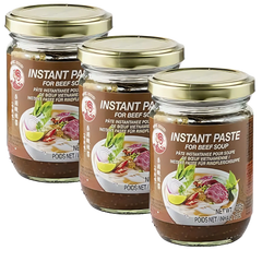 Kjøp Cock Brand Instant Paste for Beef Soup, 3x227g på nett - Fodda.no Asiatiske nettbutikk