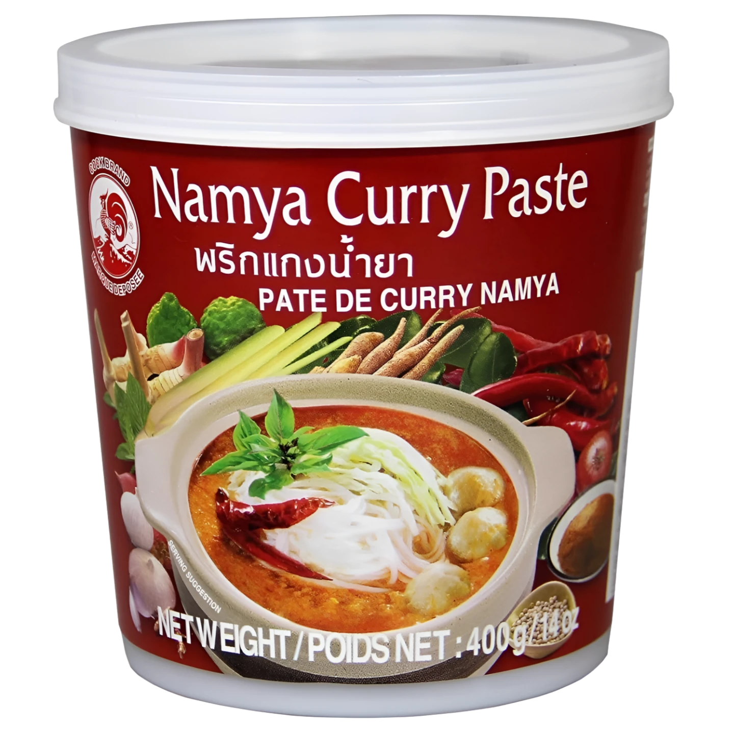 Kjøp Cock Brand Namya Curry Paste, 400g på nett - Fodda.no Asiatiske nettbutikk
