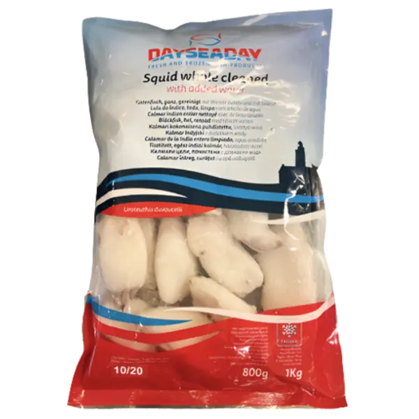 Kjøp Dayseaday Frozen Squid Whole 10/20, 1kg på nett - Fodda.no Asiatiske nettbutikk