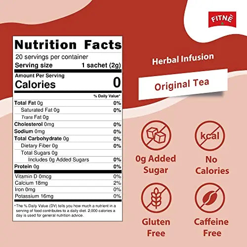 Kjøp Fitné Herbal Infusion Detox Te Original Formula 60-teposer, 3x40g på nett - Fodda.no Asiatiske nettbutikk