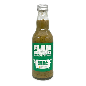 Kjøp Flam Boyance Caribbean Hot Sauce - Chill Herbivore, 190ml på nett - Fodda.no Asiatiske nettbutikk