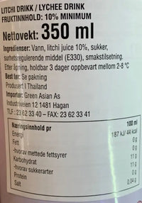 Kjøp Foco Lychee Drikk, 350ml på nett - Fodda.no Asiatiske nettbutikk
