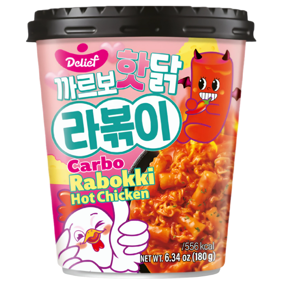 Kjøp Rabokki Carbonara Hot Chicken Flavour Cup - Delief, 180g - Fodda.no Asiatisk Nettbutikk - Rask levering i hele Norge