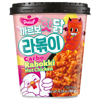 Kjøp Rabokki Carbonara Hot Chicken Flavour Cup - Delief, 180g - Fodda.no Asiatisk Nettbutikk - Rask levering i hele Norge