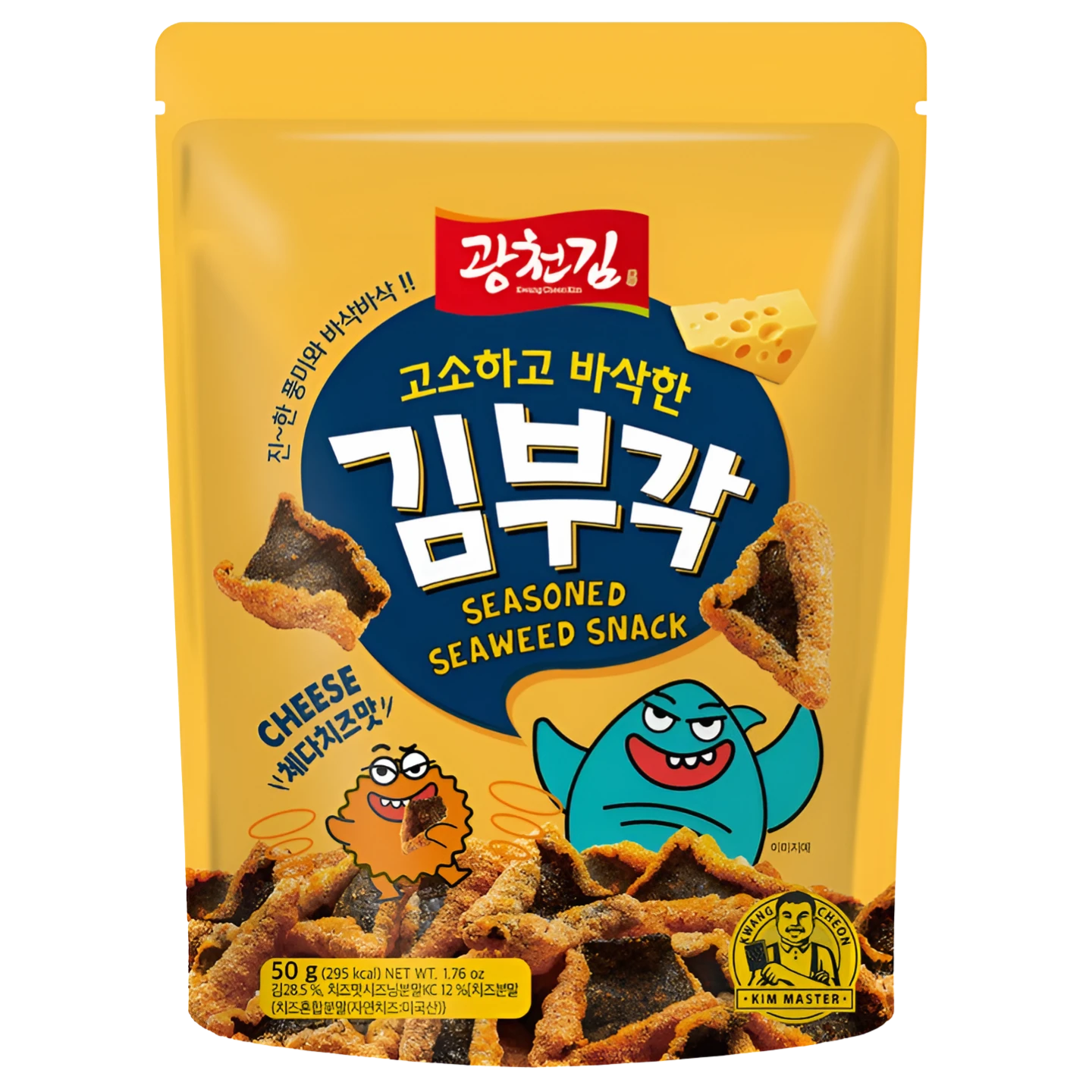 Kjøp Korean Seasoned Seaweed Chips Snack Cheese & Honey - Kwang Cheong Kim, 50g - Fodda.no Asiatisk Nettbutikk - Rask levering i hele Norge