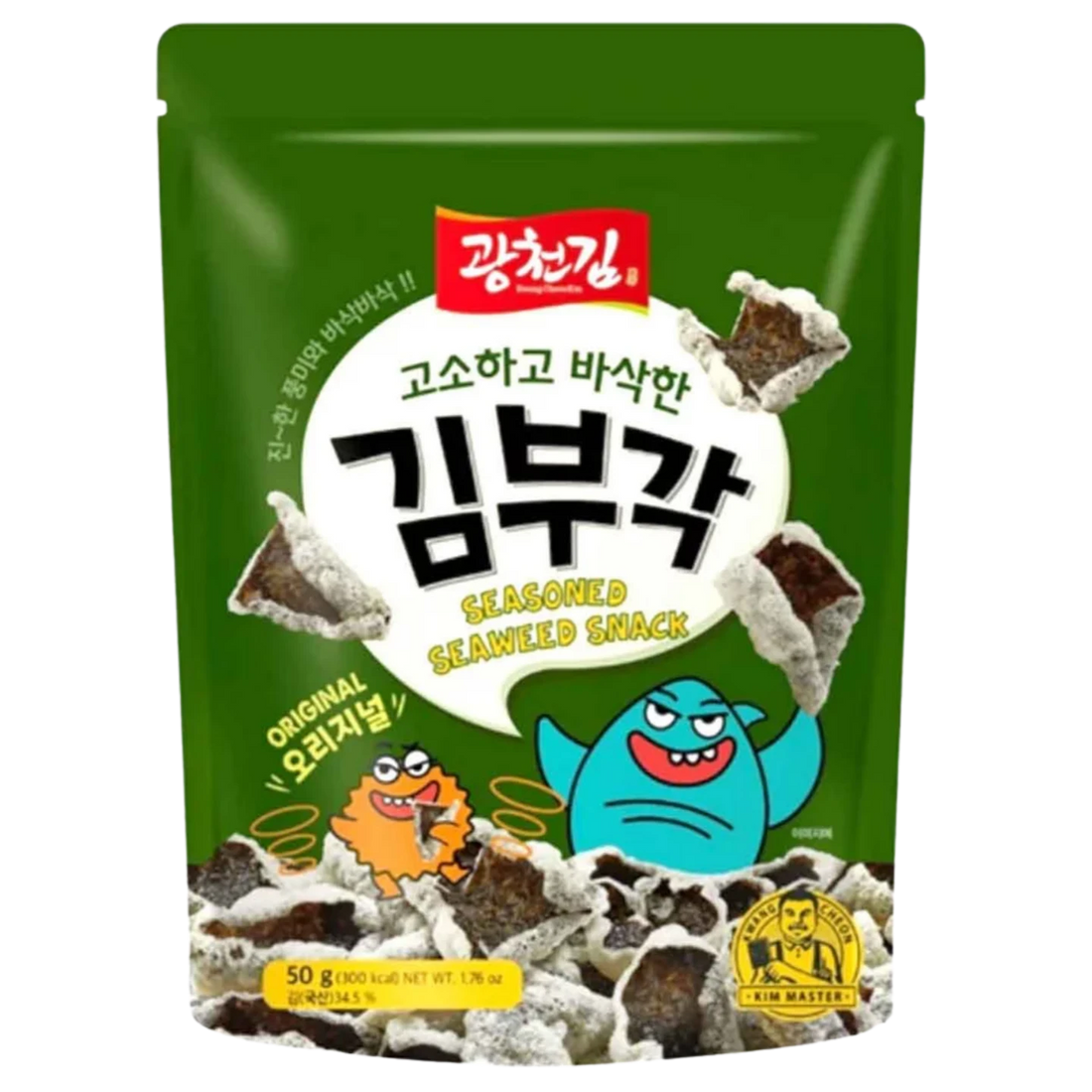 Kjøp Korean Seasoned Seaweed Chips Snack Original - Kwang Cheong Kim, 50g - Fodda.no Asiatisk Nettbutikk - Rask levering i hele Norge