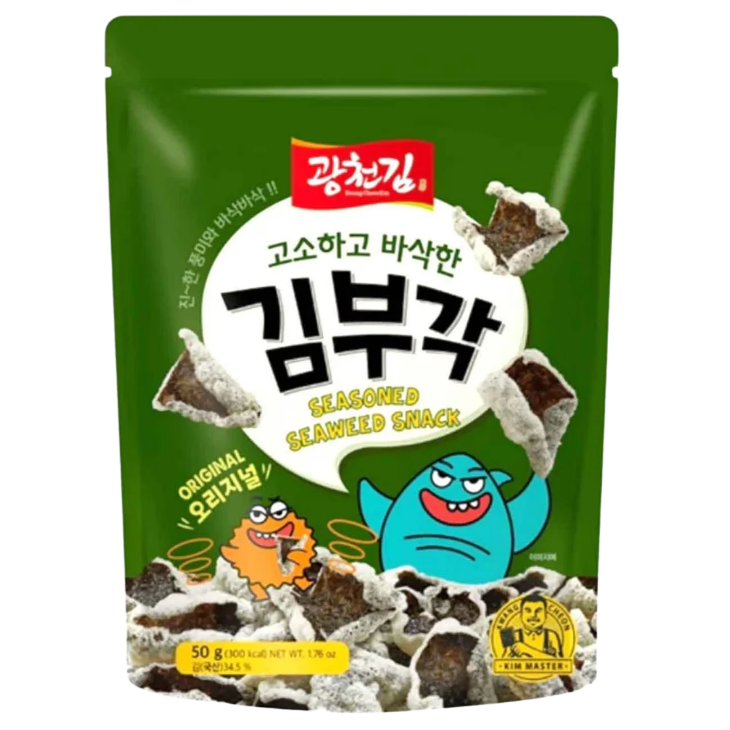 Kjøp Korean Seasoned Seaweed Chips Snack Original - Kwang Cheong Kim, 50g - Fodda.no Asiatisk Nettbutikk - Rask levering i hele Norge