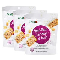 Kjøp Fruita Natural Sesame and Nuts Mini Bars Snack, 3x90g på nett - Fodda.no Asiatiske nettbutikk