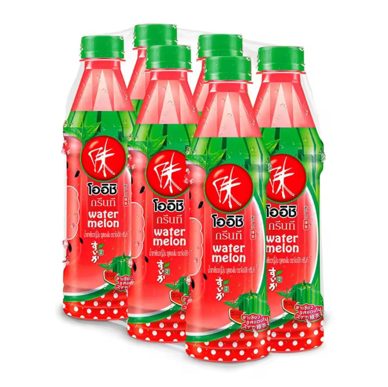 Kjøp OISHI Green Tea Watermelon, 500ml - Fodda.no Asiatisk Nettbutikk - Rask levering i hele Norge