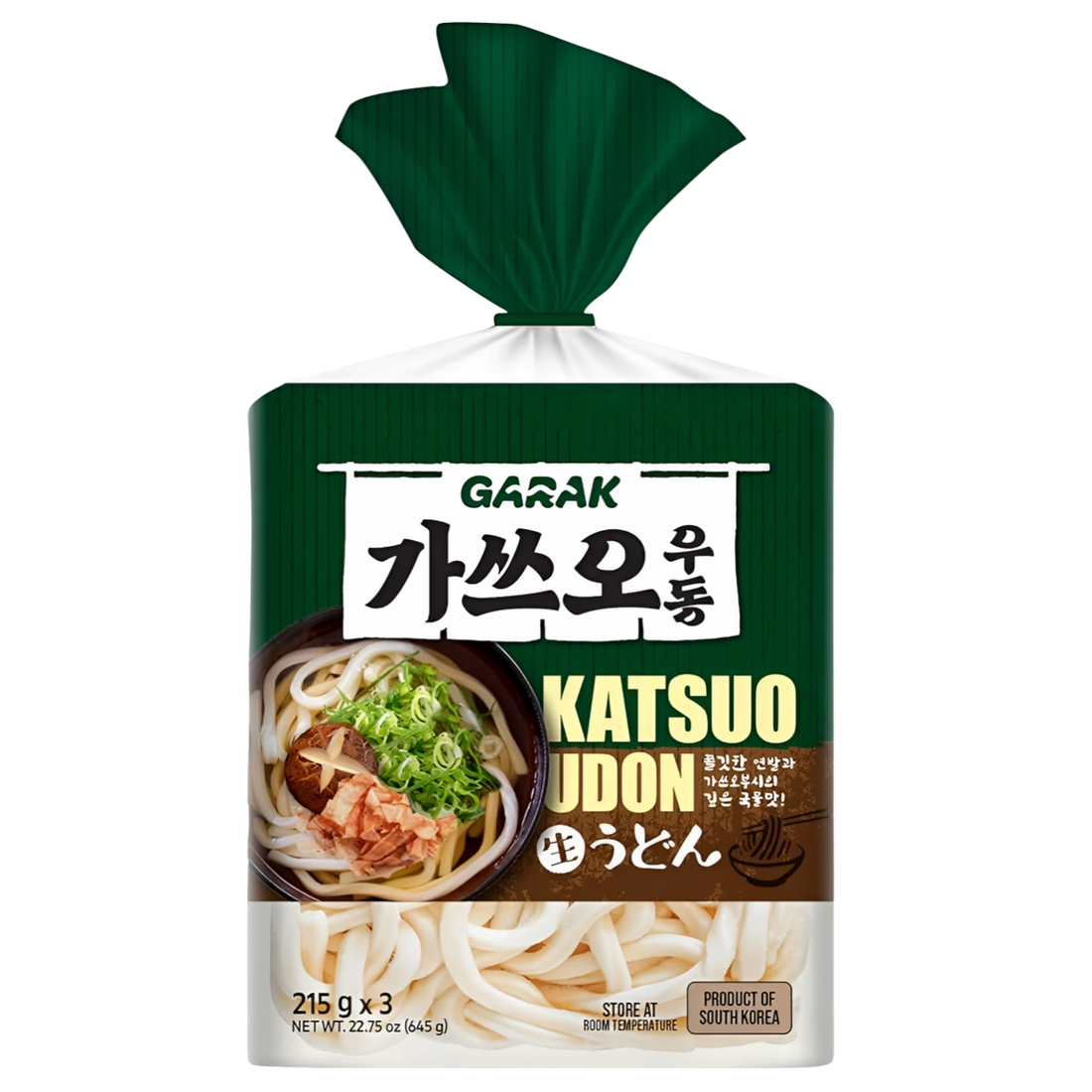 Kjøp GARAK Katsuo Soup Fresh Udon with Seasoning 3-porsjoner, 645g på nett - Fodda.no Asiatiske nettbutikk