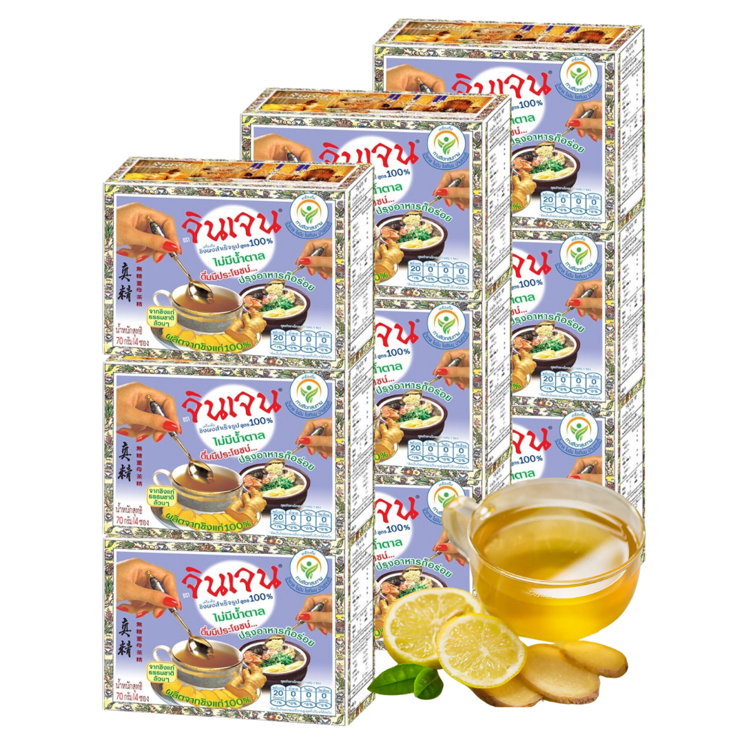 Kjøp Gingen 100% Instant Ginger Drink (No Sugar) 126-sachets, 9x70g på nett - Fodda.no Asiatiske nettbutikk