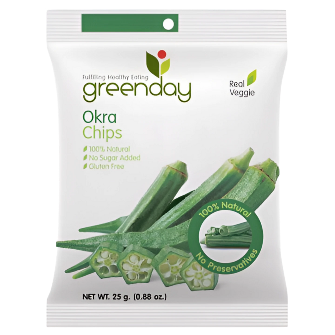 Kjøp Greenday Okra Chips, 25g på nett - Fodda.no Asiatiske nettbutikk