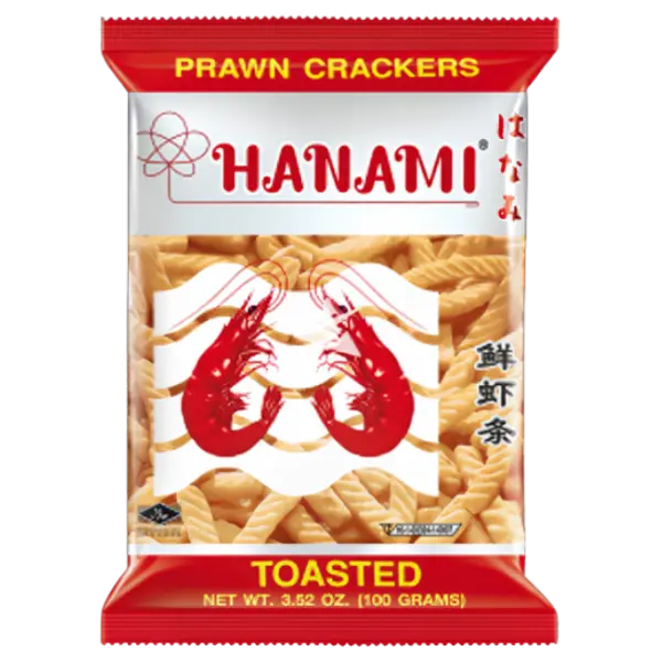 Kjøp Hanami Prawn Crackers Toasted, 100g på nett - Fodda.no Asiatiske nettbutikk