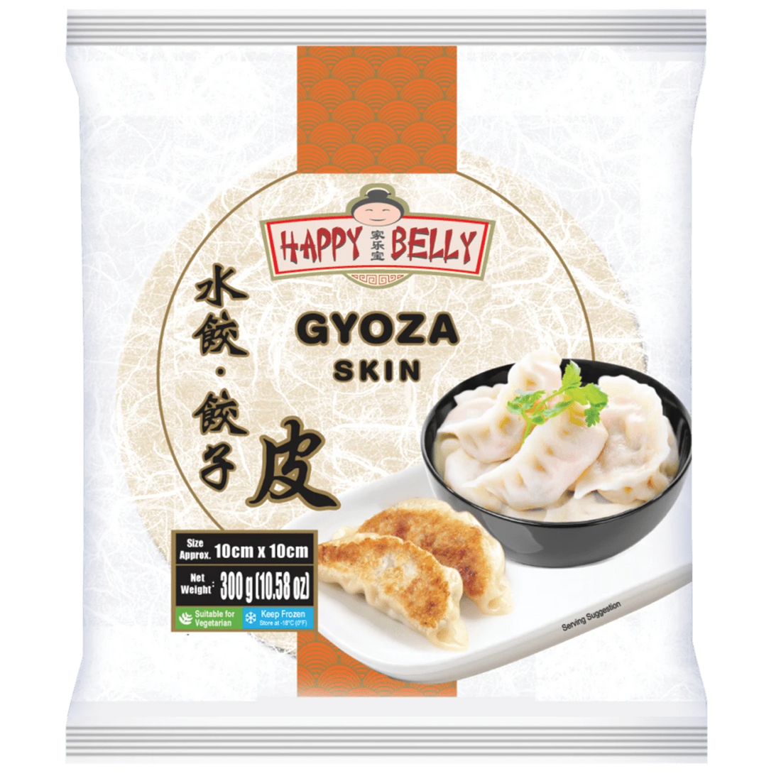 Kjøp Happy Belly Gyoza Skin 10cm, 300g på nett - Fodda.no Asiatiske nettbutikk