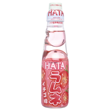 Kjøp Hatakosen Strawberry Ramune Japanese Soda, 200ml på nett - Fodda.no Asiatiske nettbutikk