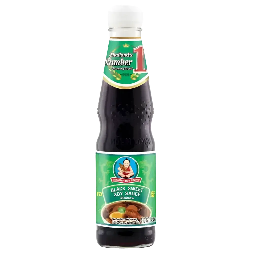 Kjøp Healthy Boy Black Sweet Soy Sauce, 410g på nett - Fodda.no Asiatiske nettbutikk