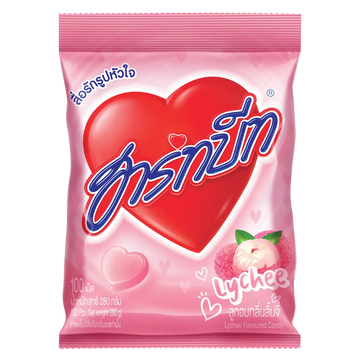 Kjøp HeartBeat Lychee Flavored Candy 100pcs, 280g på nett - Fodda.no Asiatiske nettbutikk