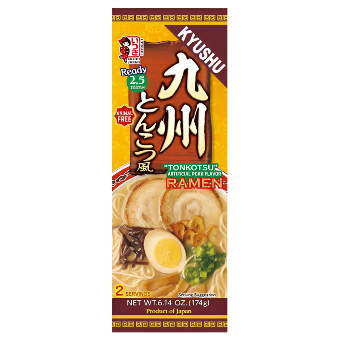 Kjøp Itsuki Kyushu Tonkotsu Ramen 2-servings, 182g på nett - Fodda.no Asiatiske nettbutikk