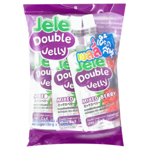 Kjøp Jele Double jelly Mixed Berry, 3x125g på nett - Fodda.no Asiatiske nettbutikk