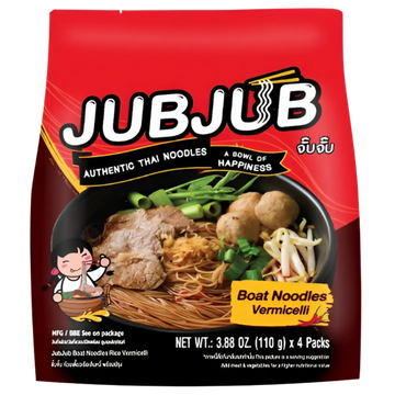 Kjøp JubJub Instant Rice Vermicelli with Spicy Soup, 4x110g på nett - Fodda.no Asiatiske nettbutikk