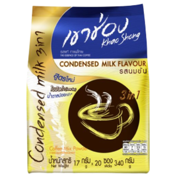 Kjøp Khao Shong Coffee Mix 3in1 Condensed Milk, 20x21g (340g) på nett - Fodda.no Asiatiske nettbutikk