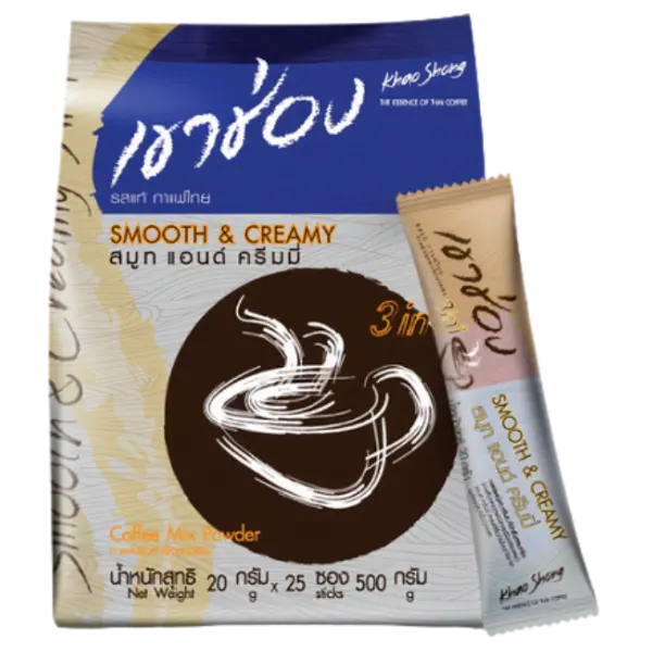 Kjøp Khao Shong Coffee Mix 3in1 Smooth & Creamy, 25x17.3g (432.5g) på nett - Fodda.no Asiatiske nettbutikk