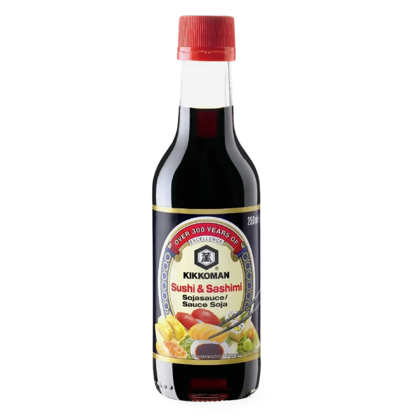 Kjøp Kikkoman Premium Soy Sauce for Sushi & Sashimi, 250ml på nett - Fodda.no Asiatiske nettbutikk