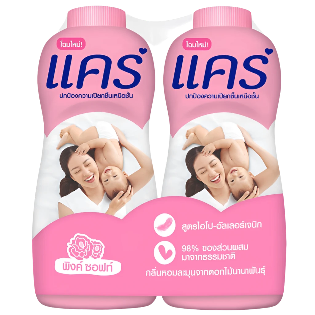 Kjøp Baby Powder Pink Soft - Care, 2x380g - Fodda.no Asiatisk Nettbutikk - Rask levering i hele Norge